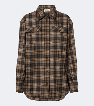 R&oacute;he R&oacute;he Checked wool-blend overshirt