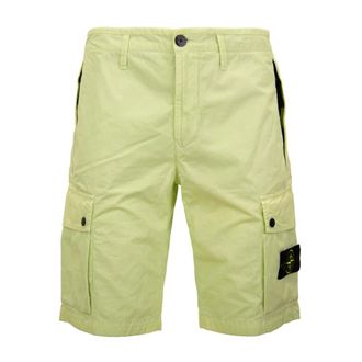 Stone Island Casual Shorts, male, Green, Size: W31 Bermuda Shorts