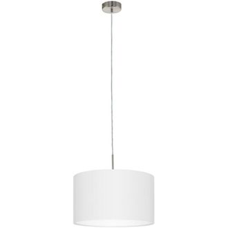 Eglo Eglo - Lampadario a Sospensione Minimal Pasteri Acciaio Nichel Bianco 1 Luce E27