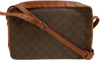 Louis Vuitton Vintage, unisex, Bruin, ONE Size, Pre-owned Sac Bandouliere 35 Monogram Schoudertas