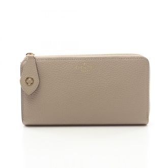 Louis Vuitton Beige Leather Long Wallet (Bi-Fold) (Pre-Owned)