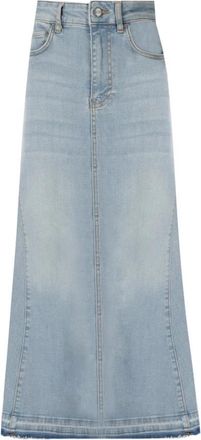 Ganni Denim Skirts, female, Blue, Size: XS Light Blue Denim Skirt