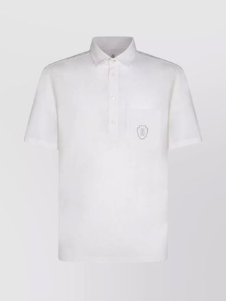Brunello Cucinelli short sleeve button-down collar shirt