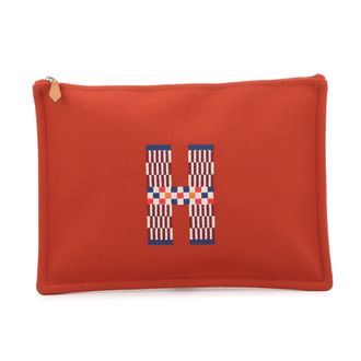 Hermès Silver Wool 100% Pouch (Pre-Owned)