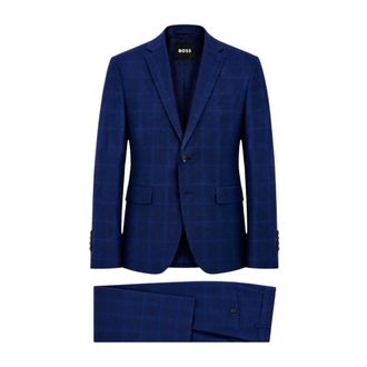HUGO BOSS Kostuums, Heren, Blauw, M, Gekleed Kostuum