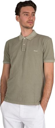 Woolrich Polo Shirts, male, Green, XL, Beach Polo Shirt