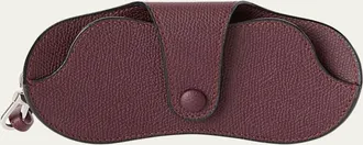 Valextra Mens Millepunte Calfskin Glasses Case with Lanyard