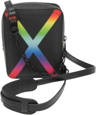 Louis Vuitton Pre-owned Danube Messenger M30332 - Heren - Vintage Schoudertas - Zwart - ONE Size - Leer - Vintage