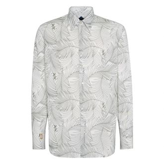 Billionaire Boys Club Shirt Slim Fit - Heren - Casual Overhemden - Wit - XS - Leer - Overhemden