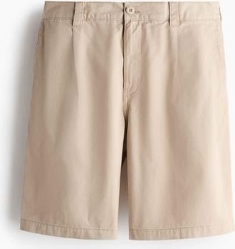 H&M Relaxed Fit Cotton Chino Shorts in Beige at Nordstrom, Size X-Large