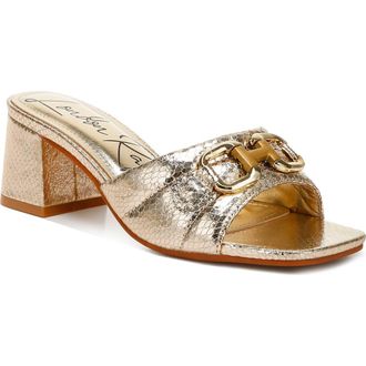 London Rag Bellamy Mule Sandal in Metallic Gold at Nordstrom Rack, Size 7