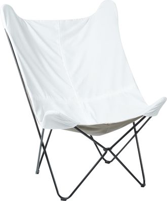 Beliani Beliani - Sill&oacute;n De Terciopelo Blanco Negro Mariposa Patas Sala De Estar Dormitorio Nybro