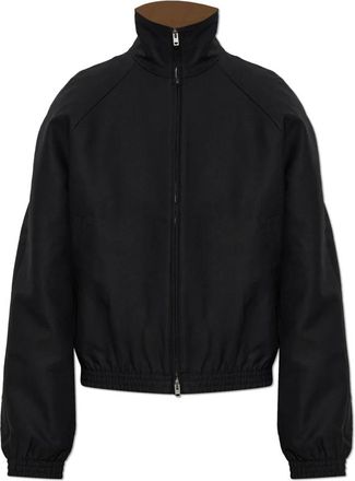 Acne Studios Satin Logo Jacket - Dames - Zomerjassen - Zwart - S - Katoen - Jassen
