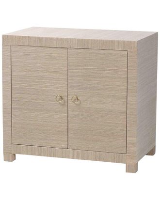 Baxton Studio Halen Natural Grasscloth Storage Cabinet