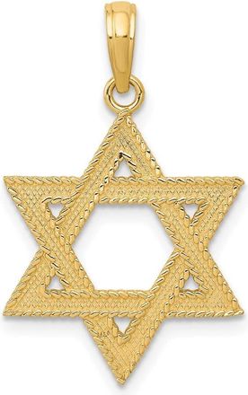 Diamond2Deal 10k Yellow Gold Star of David Pendant