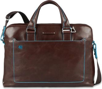Piquadro Personaliseerbare Laptoptas 14 - unisex - Laptoptassen - Bruin - ONE Size - Leer - Tassen