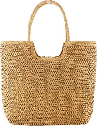 Generic Women Shoulder Handbag Summer Women Beach Bag over The Shoulder Bags for Men (Brown, One Size)