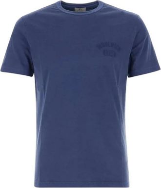 Woolrich Blauwe Klassieke Crew Neck Tee - Heren - T-shirts - Blauw - S - Katoen - Tops