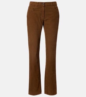 The Row Bodhi cotton corduroy high-rise pants