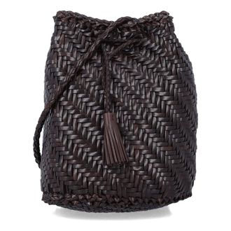 Dragon Diffusion Bucket Bags, female, Brown, Size: ONE SIZE Pompom Double Jump