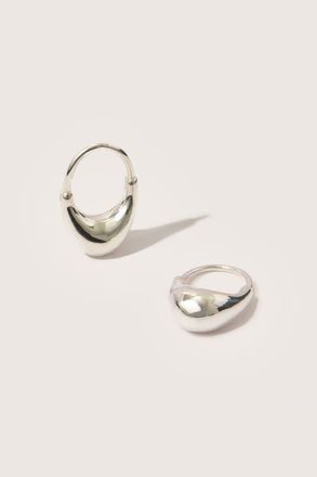 Otiumberg Sterling Silver Roscida Drop Hoop Earrings at Nordstrom
