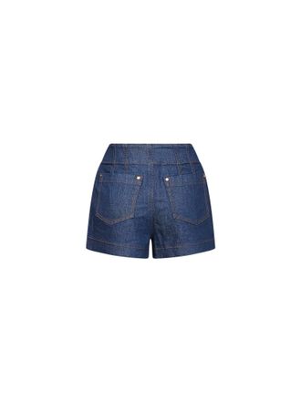Zimmermann Aster Denim Shorts - Blue