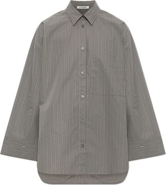 By Malene Birger Derris Shirt - Dames - Overhemden - Grijs - S - Katoen - Overhemden