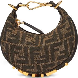 Fendi Borsa Fendigraphy nano - Marrone