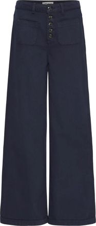 Ichi Ihhezano PA3 Bukser - Dames - Wijde Broeken - Blauw - W25 L34 - Broeken