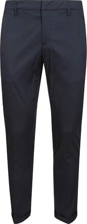 Dondup Slim Chino Broek met Achterzakken met Paspel - Heren - Nette broeken - Blauw - W31 - Katoen - Broeken