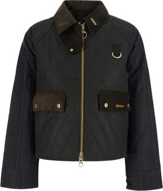 Barbour Chaqueta de cera Spey Tart&aacute;n Acolchada - Jackets - Mujer - Negro - S