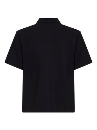 Moncler Mens Polo Shirt Black Cotton Pique T-shirts And Polos