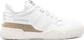 Isabel Marant Emreeh panelled leather sneakers - men - Rubber/Calf Suede/Calf Leather/Polyester/Cotton/Sheepskin - 41 - White