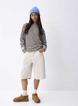 Twik Womens Contrasting trim striped T-shirt