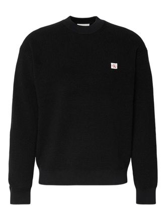 Calvin Klein logo-patch sweater - Black