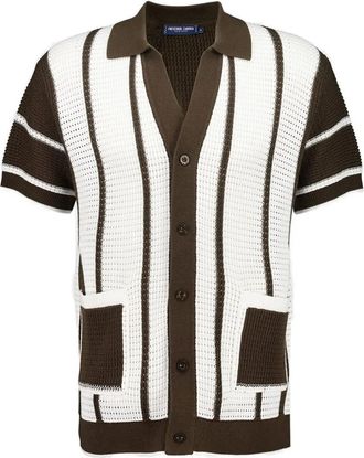 Frescobol Carioca Camicia in maglia a righe - Marrone