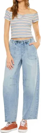 Kancan Starlet Ultra High Rise Horseshoe Jeans In Medium Wash