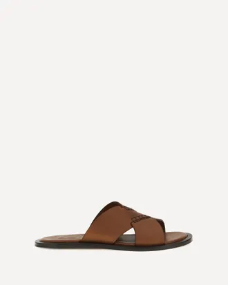Loewe Sandali slide Flex incrociati in pelle di vitello Man 42