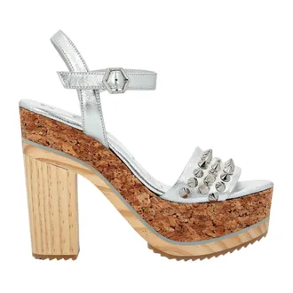 Philipp Plein Dames, Schoenen, Grijs, Maat: 35 EU Leer