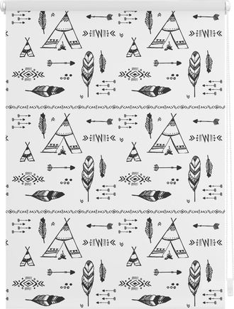 Lichtblick Original Seitenzugrollo »Klemmfix Digital Tipi« verdunkelnd energiesparend ohne Bohren freihängend bedruckt