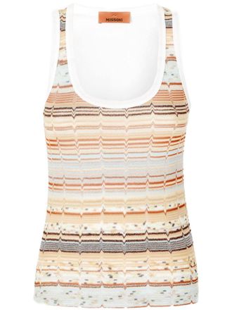 Missoni Tanktop met zigzag-patroon - Beige
