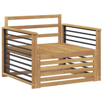 vidaXL Sof&aacute; De Exterior Madera De Acacia S&oacute;lida Blanco Vidaxl