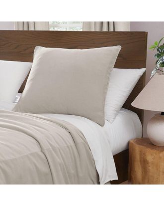 Brooklyn Loom Matte Cotton Velvet Euro Sham