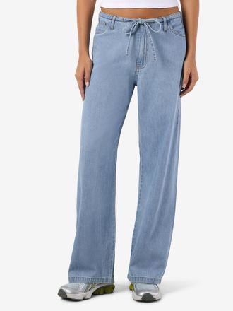 Noisy May Gerade Jeans NOISY MAY NMRINE NW WIDE PANTS MG008LB NOOS, Damen, Gr. XL, N-Gr, light blau denim, Denim/Jeans, Obermaterial: 100% Baumwolle, unifarben,