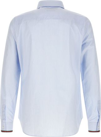 Gucci Striped Cotton Shirt - Light Blue