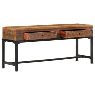 Berkfield Home TV Cabinet 110x30x46 cm Solid Wood Reclaimed in Brown | Size: 110 x 30 x 46 cm