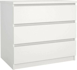 Dmora Dmora - Cajonera Artic, C&oacute;moda Multiusos, C&oacute;moda De Dormitorio, Gabinete Con Cajones, 77x50 H70 Cm, Blanco