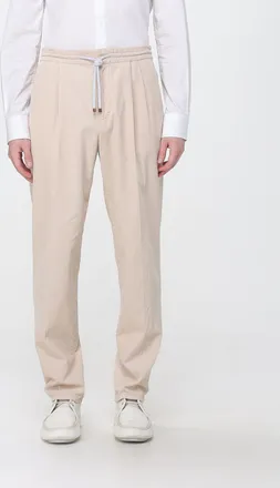 Brunello Cucinelli Pantaloni con coulisse in velluto a vita media