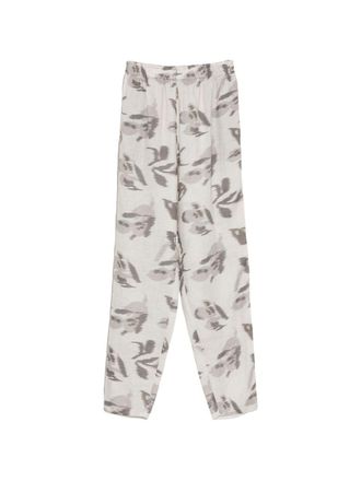 Emporio Armani bedruckte Leinenhose
