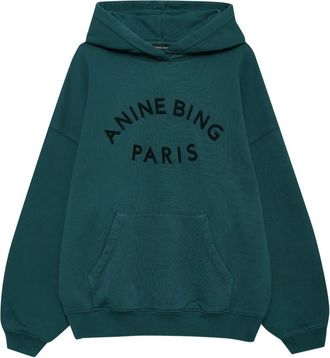 Anine Bing Felpa Harvey con cappuccio - Verde